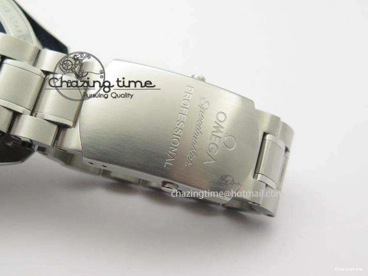 0206 Modern Speedmaster Apollo XVII Gray Dial On SS Bracelet Manual Winding Chrono Movement 8223